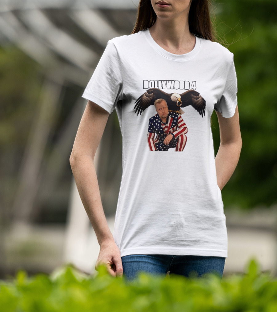 Dollywood 4 American Flag Suit Bald Eagle Ring T-Shirt