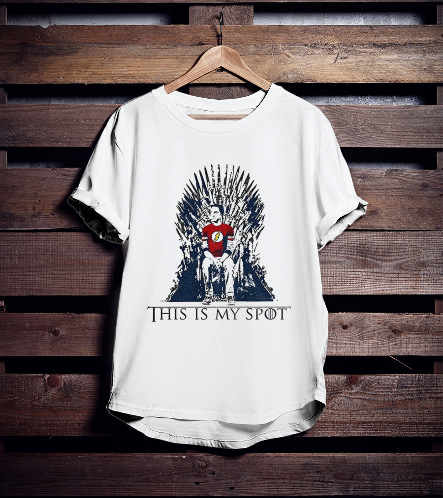 The Big Bang Theory Sheldon Cooper This Is My Spot Iron Throne T-Shirt