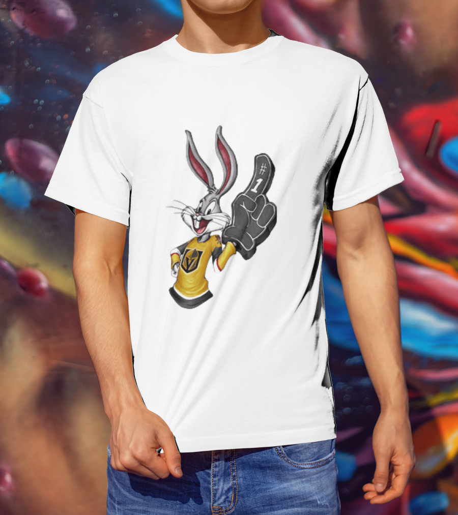 Bugs Bunny #1 Fan Vegas Golden Knights Hockey T-Shirt