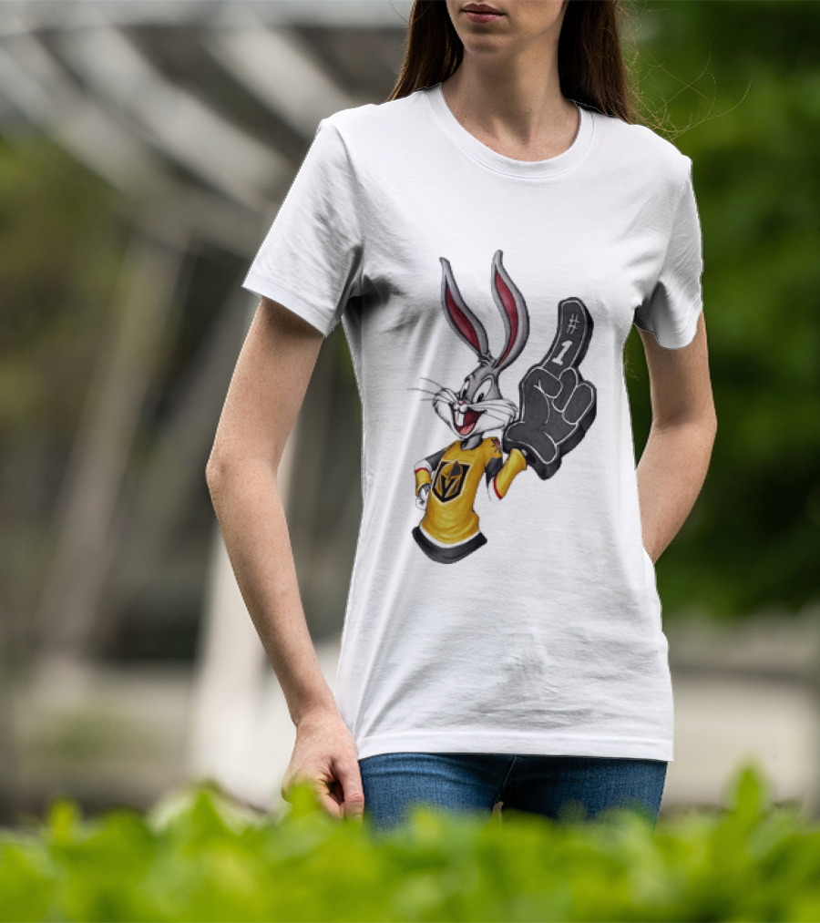 Bugs Bunny #1 Fan Vegas Golden Knights Hockey T-Shirt