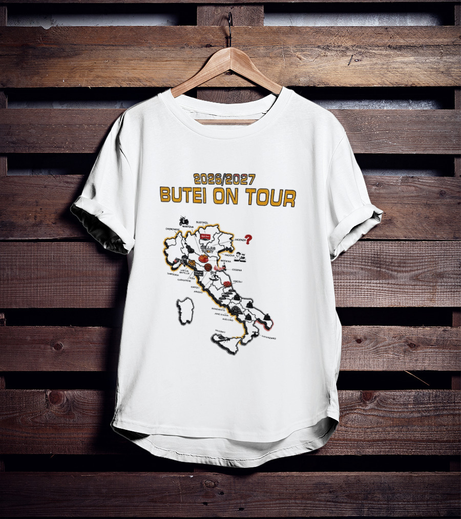2026 2027 Butei On Tour Italy Map Highlights T-Shirt