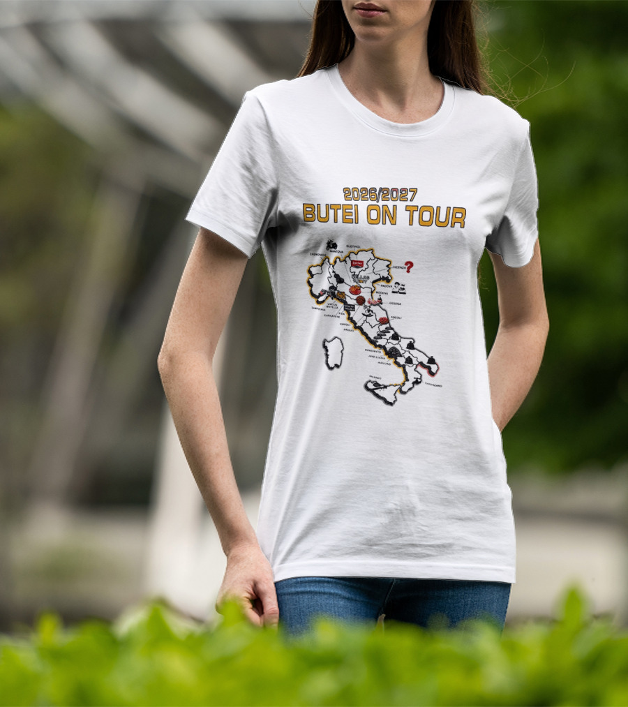 2026 2027 Butei On Tour Italy Map Highlights T-Shirt