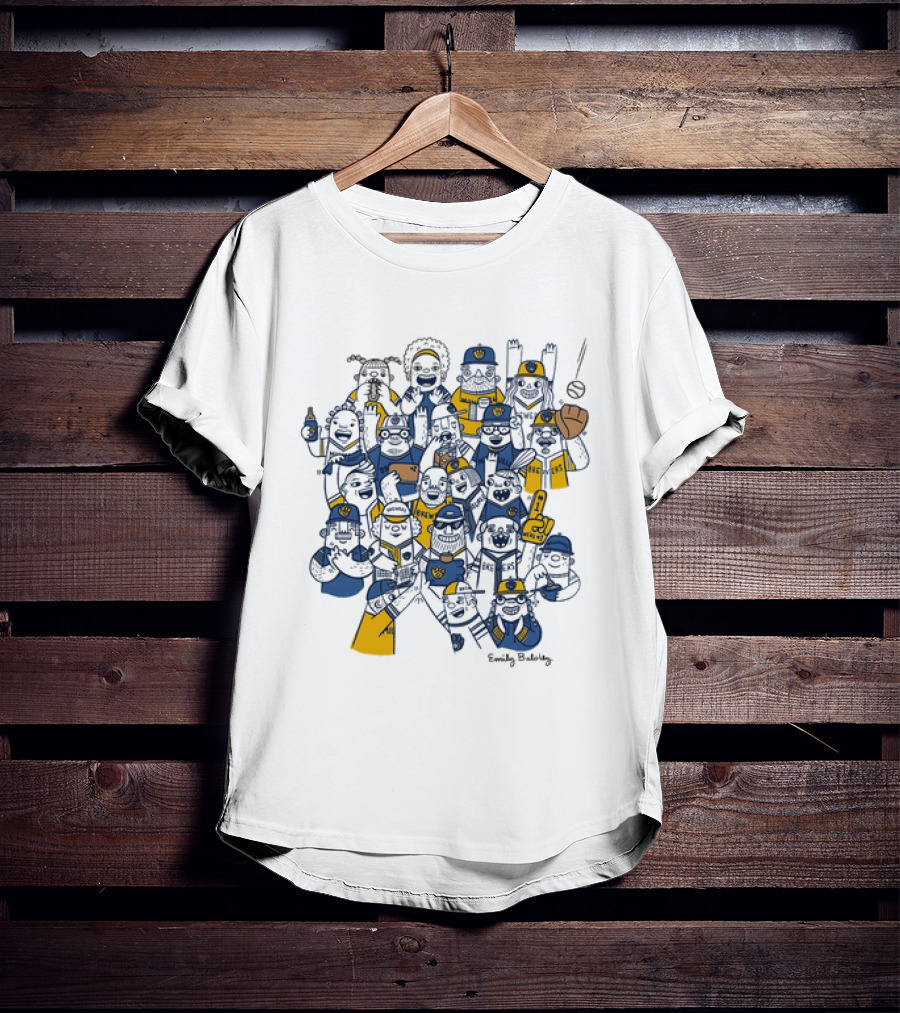 Milwaukee Brewers Emily Balsley 7th Inning Stretch 2026 Fan Characters T-Shirt