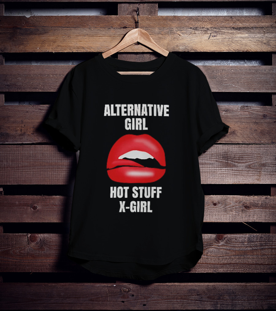 Alternative Girl Hot Stuff X Girl Red Lips T-Shirt