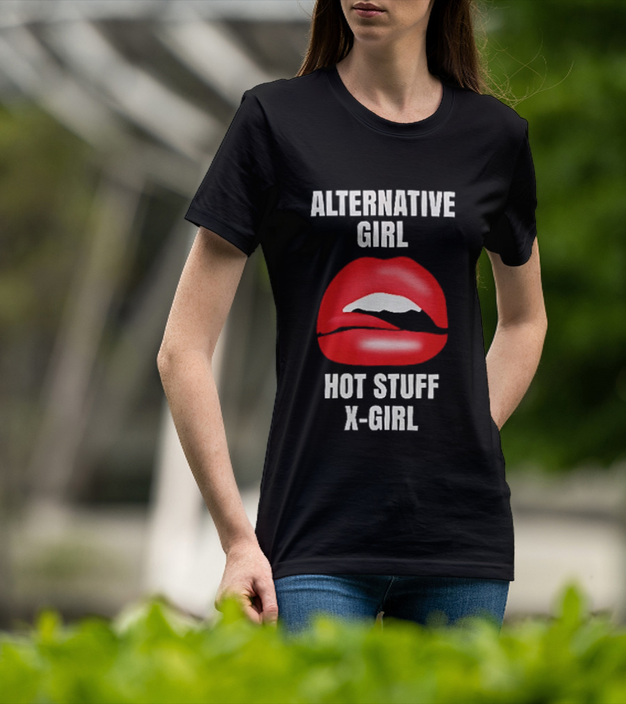 Alternative Girl Hot Stuff X Girl Red Lips T-Shirt