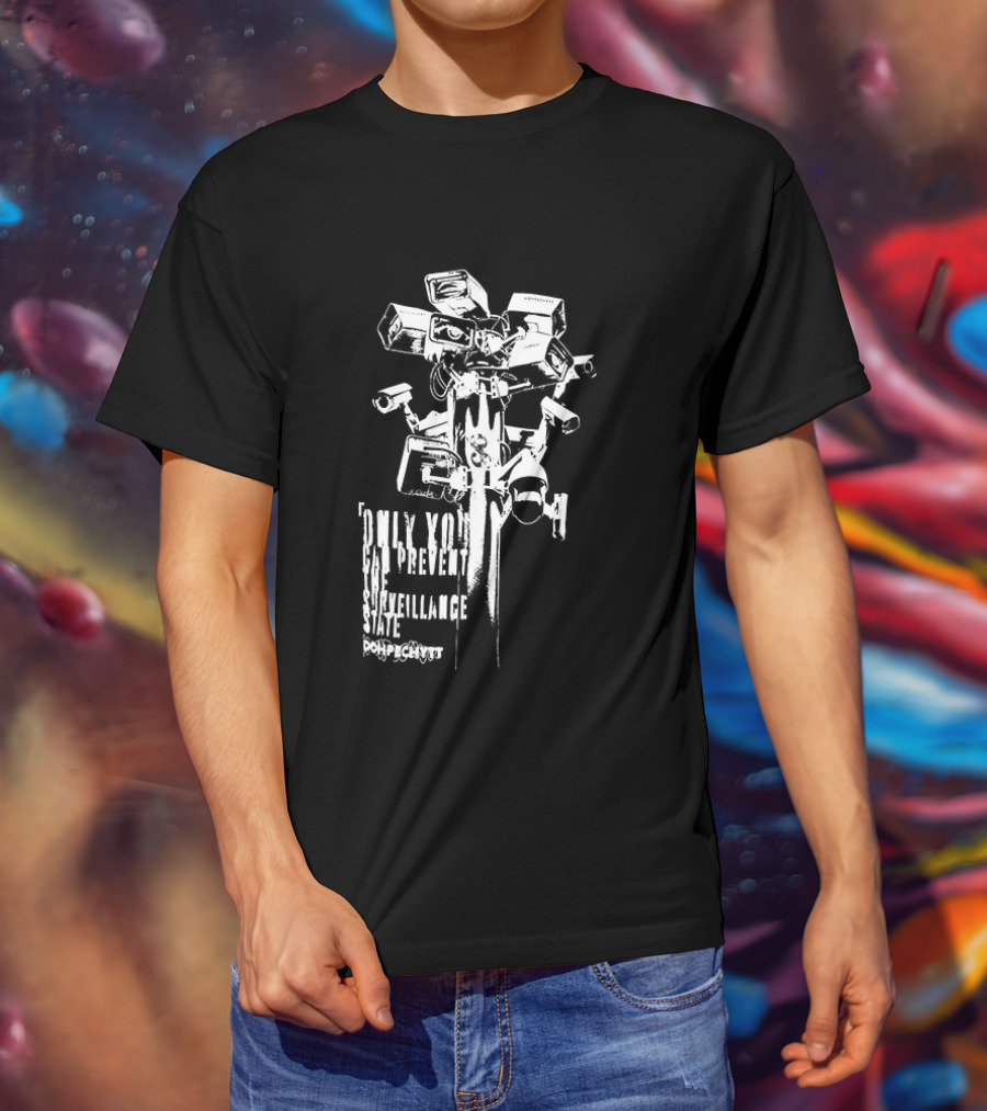 CCTV Security Camera Dystopian Only You Can Prevent The Surveillance State Flock T-Shirt