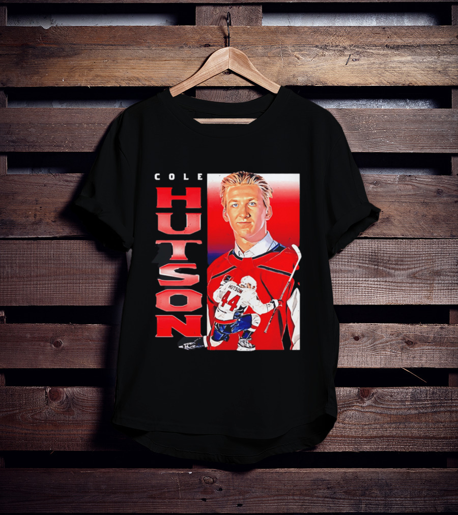 Cole Hutson Washington Capitals Vertical NHL Hockey 44 T-Shirt