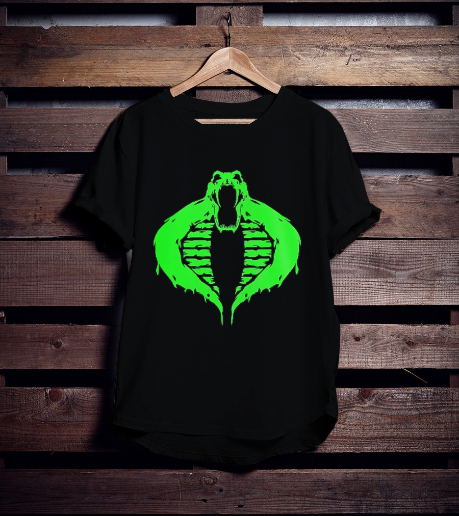 GI Joe Cobra Neon Green Distressed Snake T-Shirt