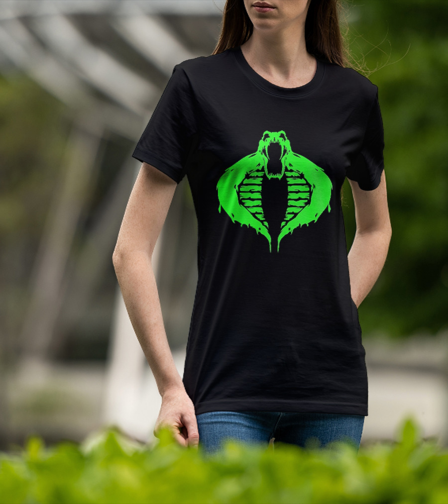 GI Joe Cobra Neon Green Distressed Snake T-Shirt