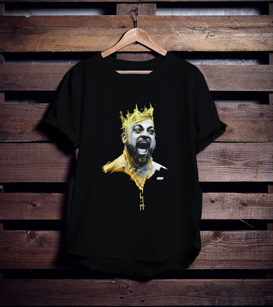 Eddie Kingston AEW Royalty Crown Gold Necklace T-Shirt