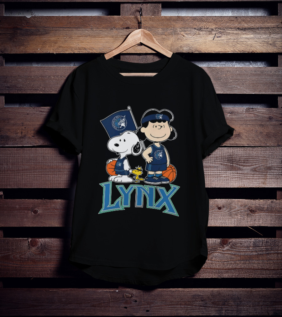 NIYNNENE SOTA LYNX Snoopy Lucy Peanuts Basketball T-Shirt