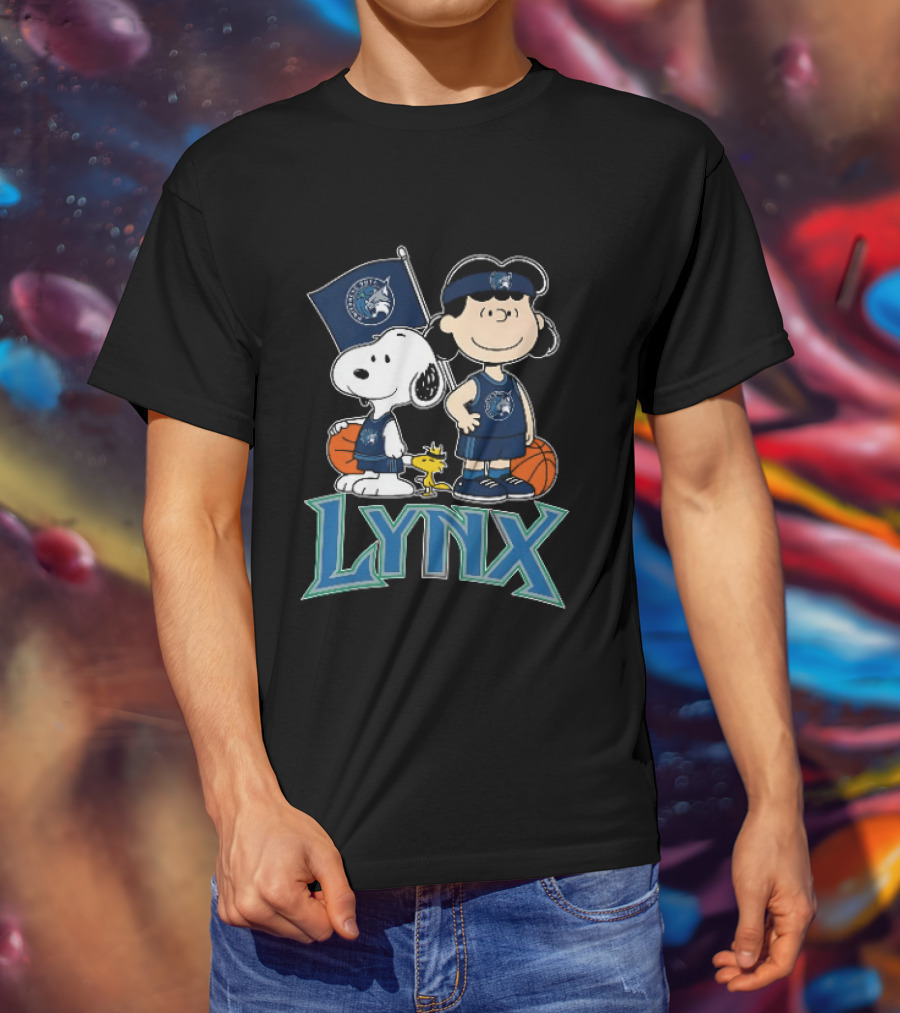 NIYNNENE SOTA LYNX Snoopy Lucy Peanuts Basketball T-Shirt