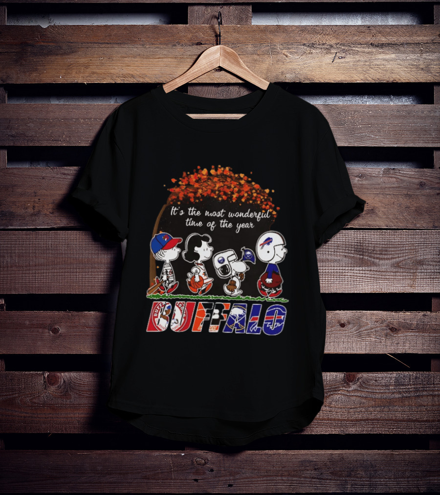 It's The Most Wonderful Time Of The Year Peanuts Buffalo Football Season T-Shirt