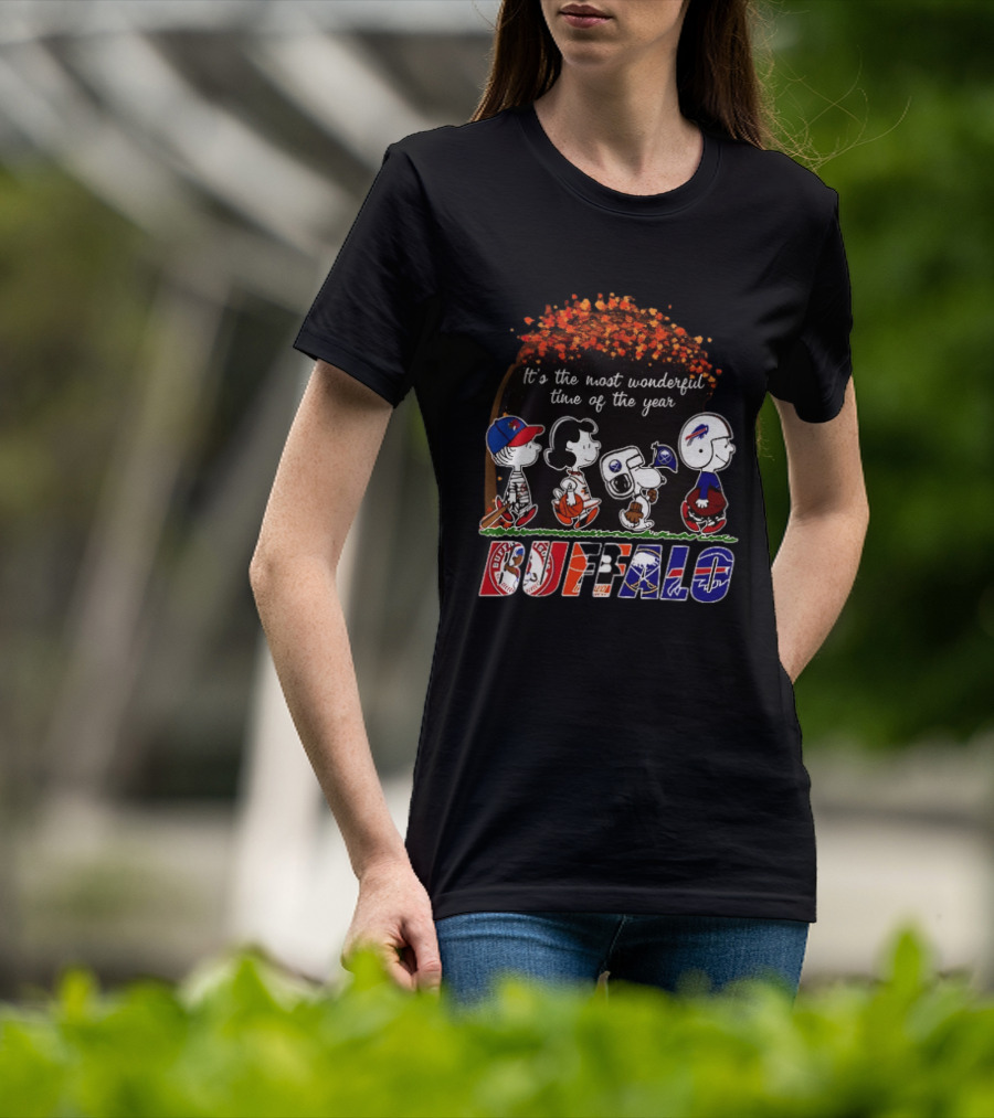 It's The Most Wonderful Time Of The Year Peanuts Buffalo Football Season T-Shirt