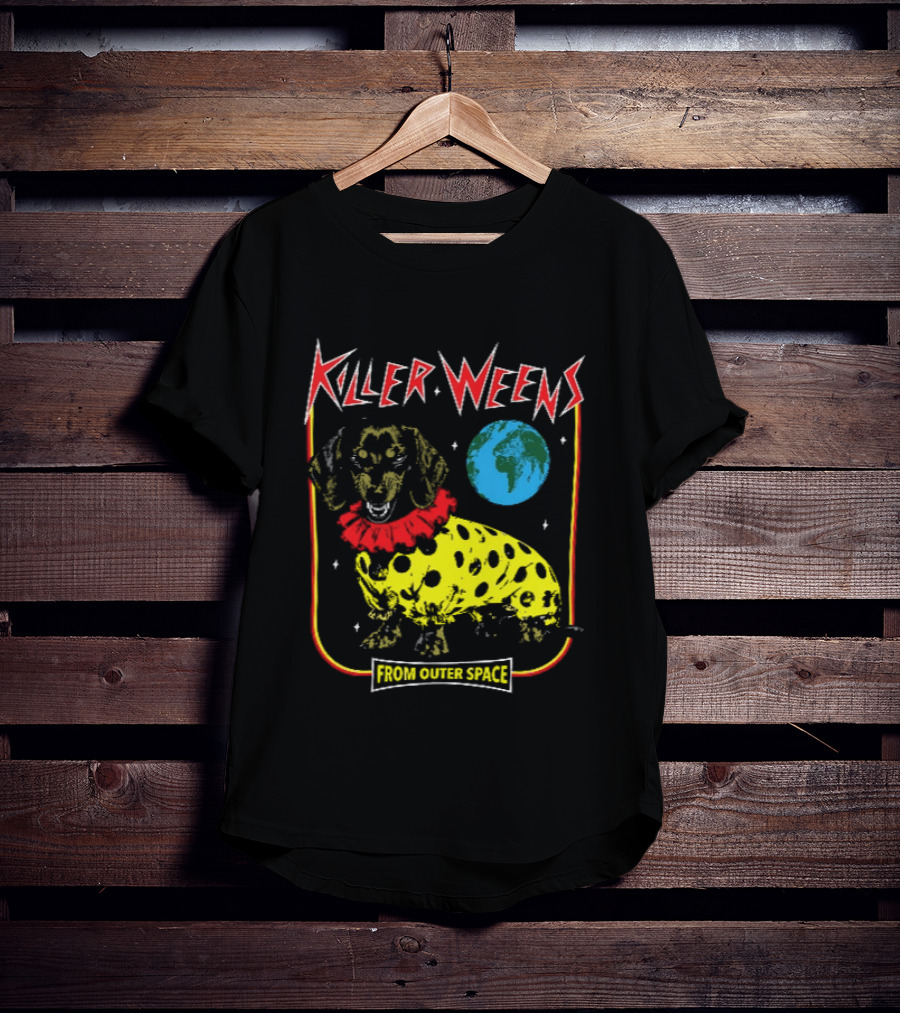 Killer Weens Dachshund Clown From Outer Space Earth T-Shirt