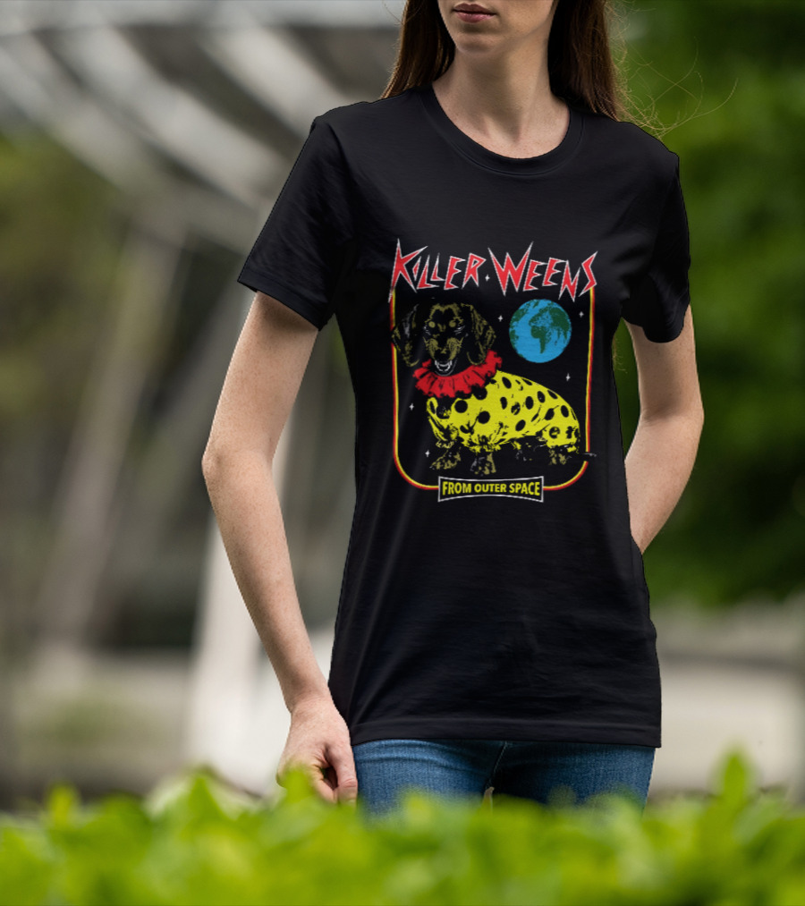 Killer Weens Dachshund Clown From Outer Space Earth T-Shirt