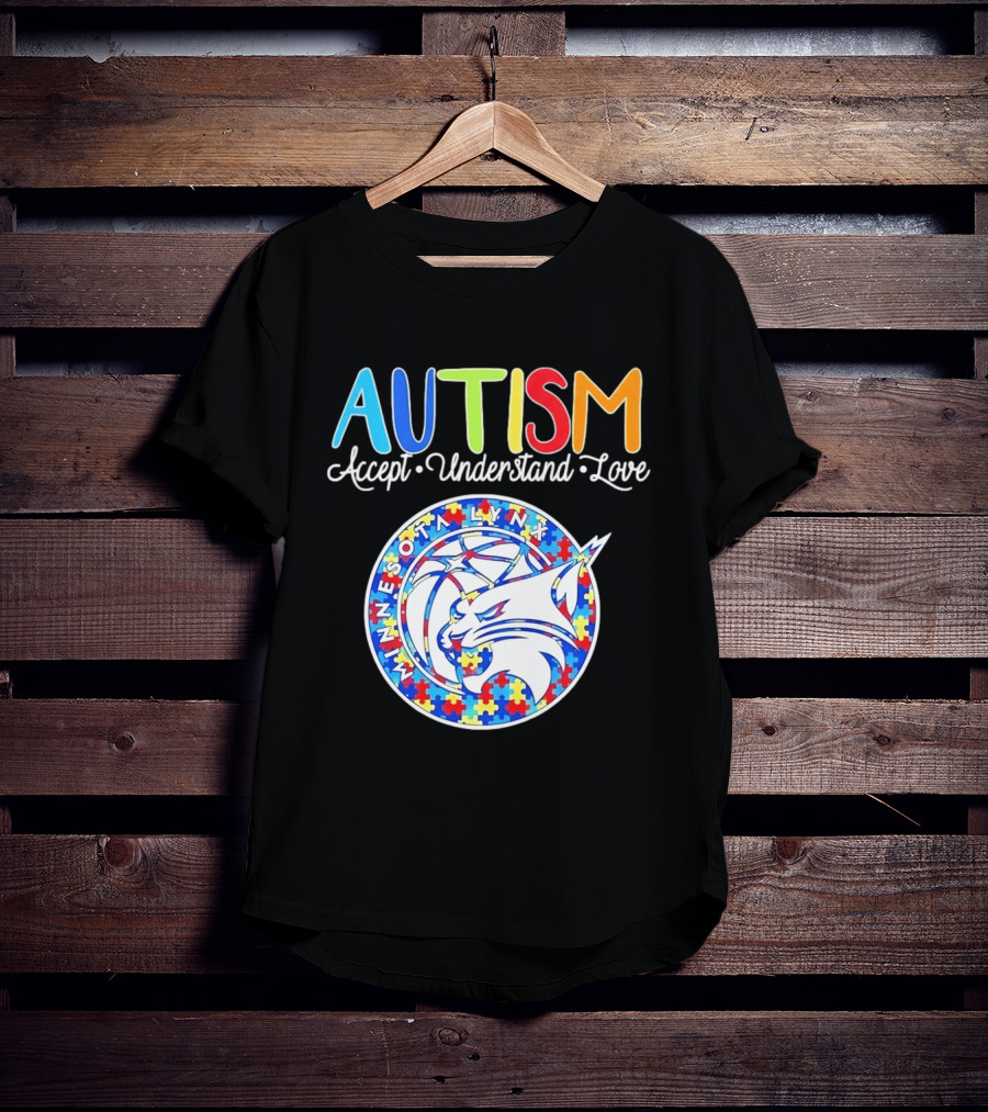 Minnesota Lynx Autism Accept Understand Love 2026 T-Shirt