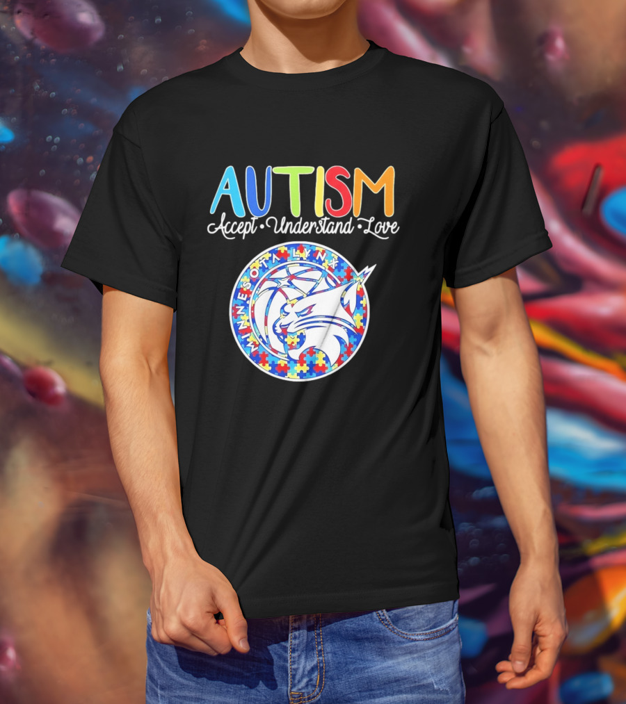 Minnesota Lynx Autism Accept Understand Love 2026 T-Shirt
