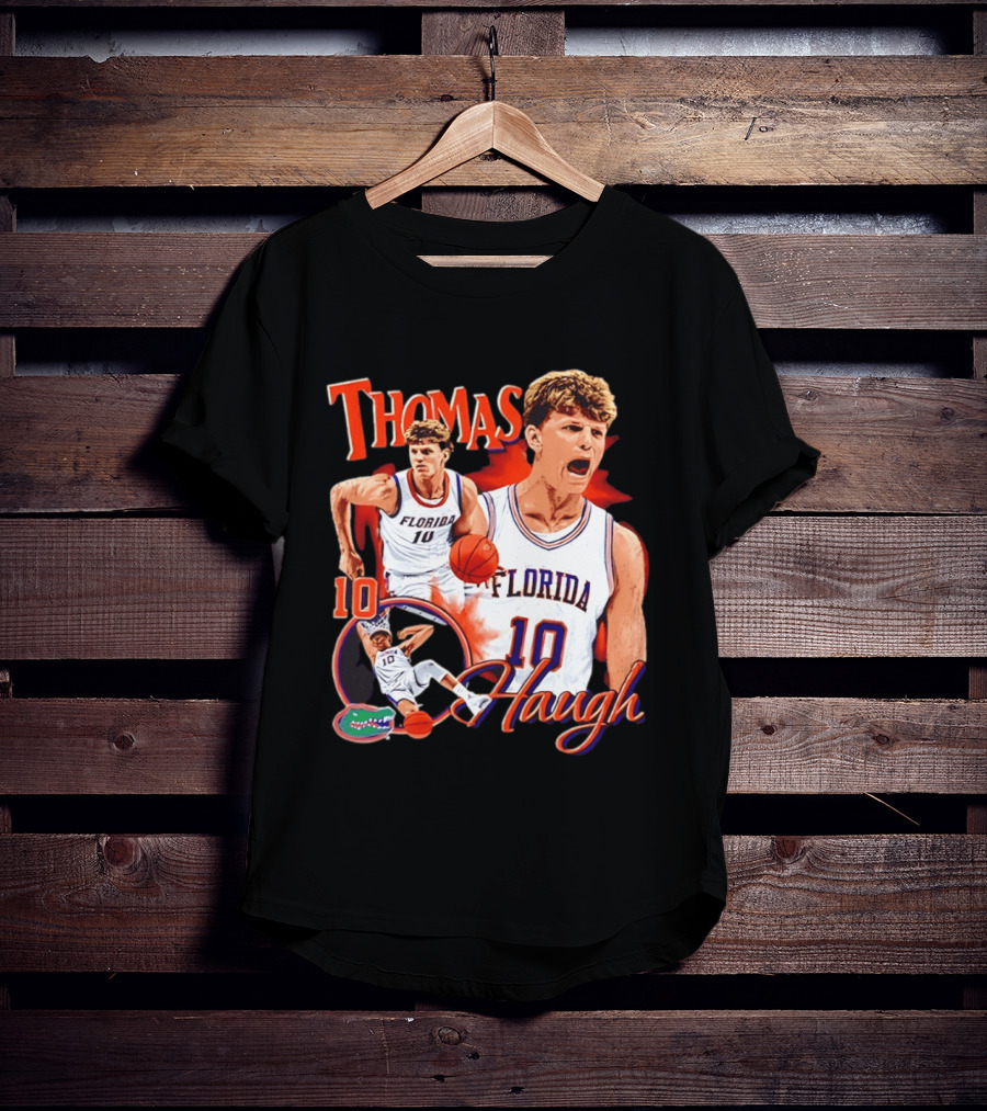 Thomas Haugh Florida Gators Basketball 10 NCAA Player T-Shirt