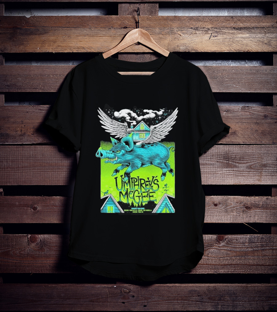 Umphrey's McGee Winged Pig Summer Tour 2026 Iowa City Des Moines Yuba T-Shirt