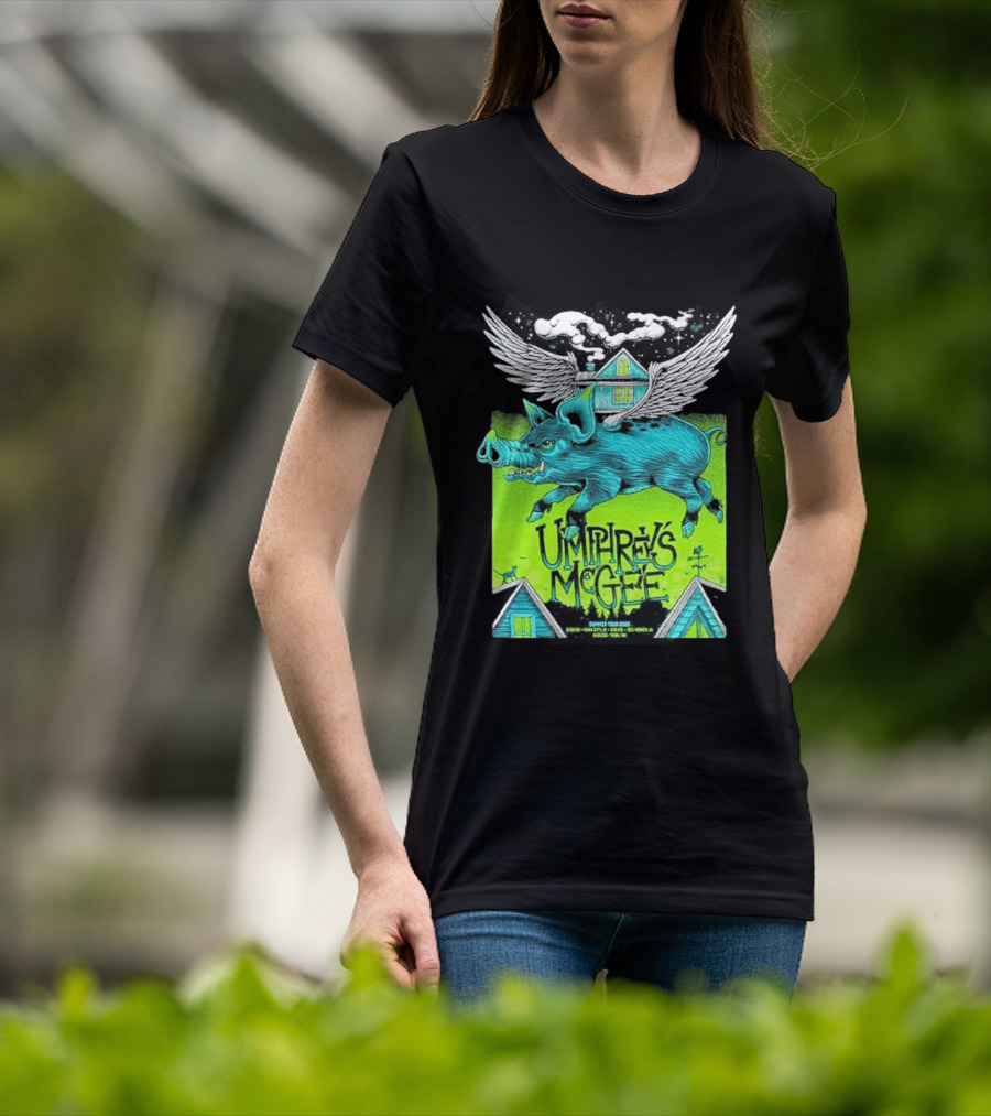 Umphrey's McGee Winged Pig Summer Tour 2026 Iowa City Des Moines Yuba T-Shirt