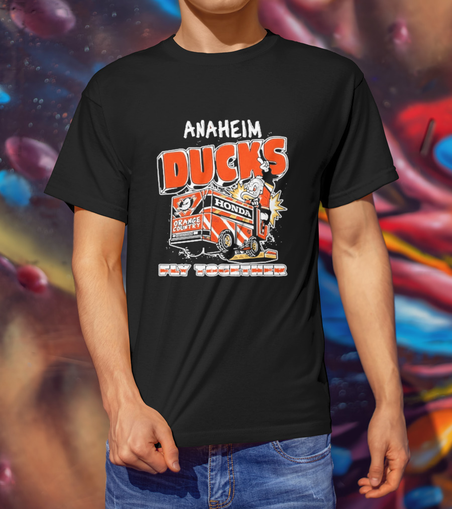 Anaheim Ducks Orange County Honda Fly Together T-Shirt
