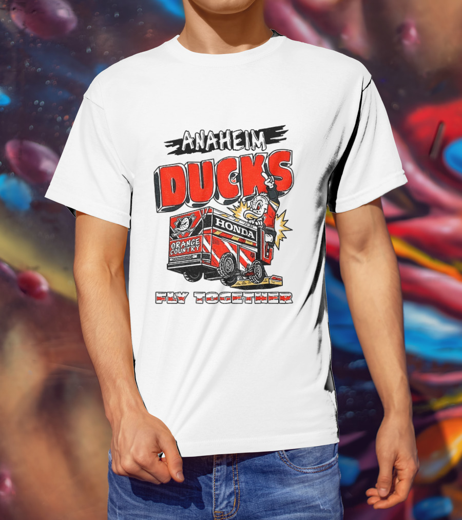 Anaheim Ducks Hockey Create Culture Honda Fly Together T-Shirt