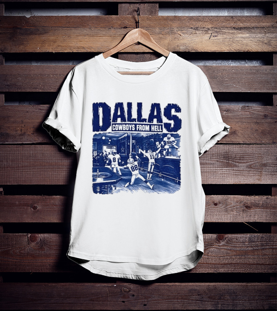 Dallas Cowboys From Hell Football Bar Scene T-Shirt