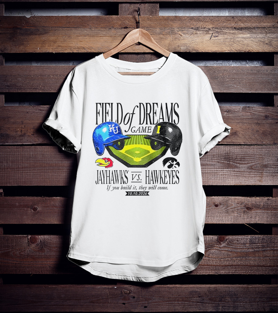 Field Of Dreams Game Kansas Jayhawks Vs Iowa Hawkeyes 10.10.2026 T-Shirt