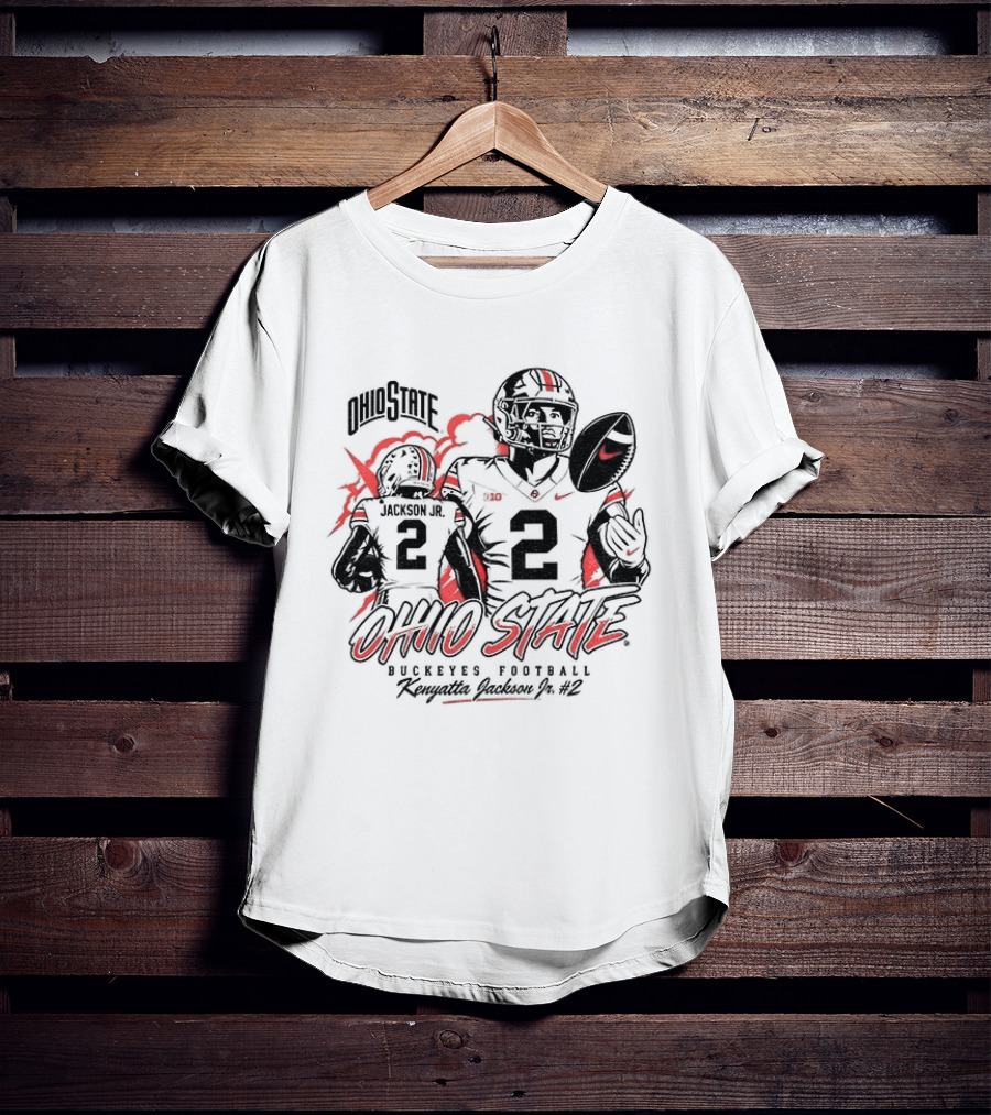 Ohio State Buckeyes Kenyatta Jackson Jr No 2 Football Player T-Shirt