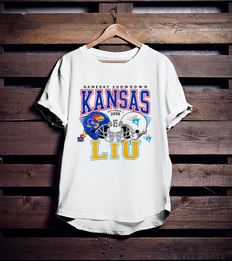 Kansas Vs LIU Gameday Showdown September 2026 T-Shirt