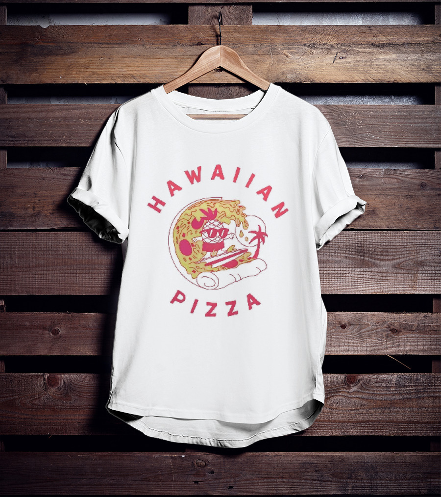 Hawaiian Pizza Surfing Pineapple Fun Adventure T-Shirt