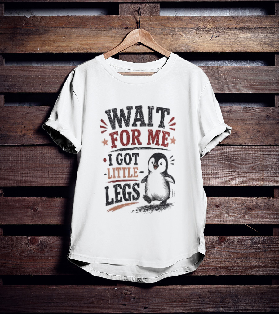 Wait For Me I Got Little Legs Penguin T-Shirt