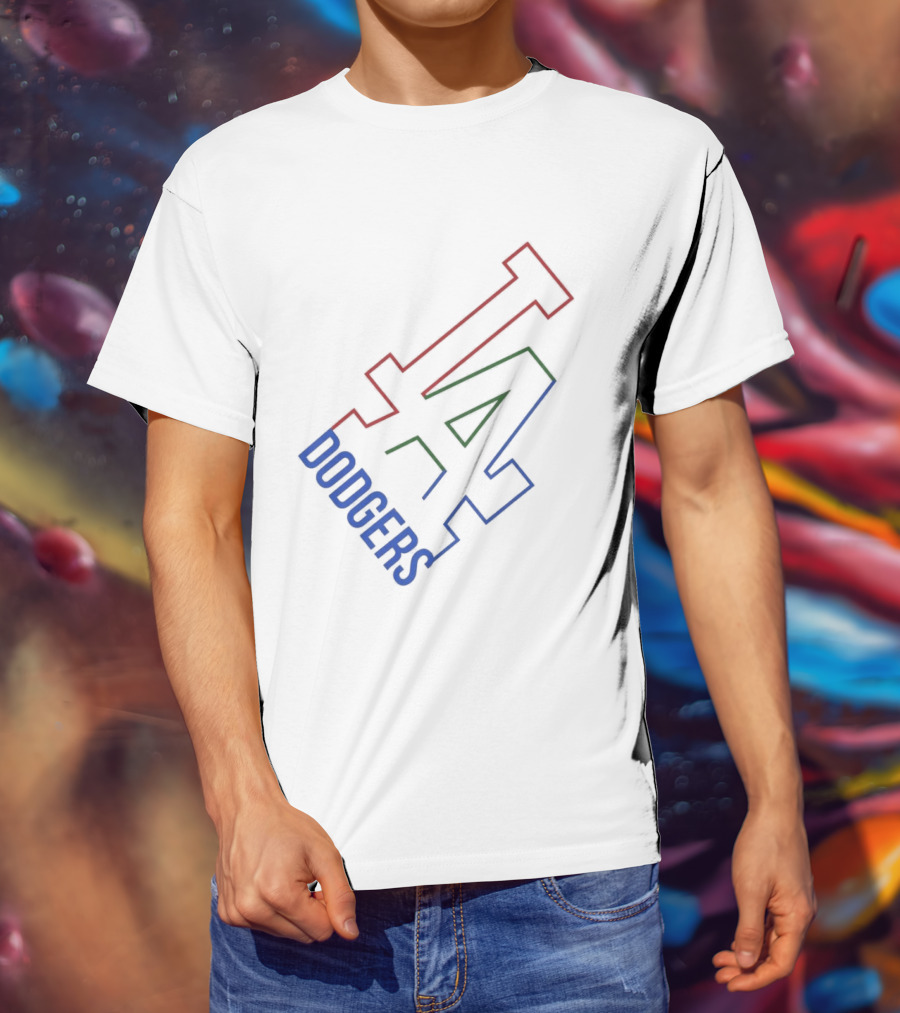 Los Angeles Dodgers White Collar LA T-Shirt