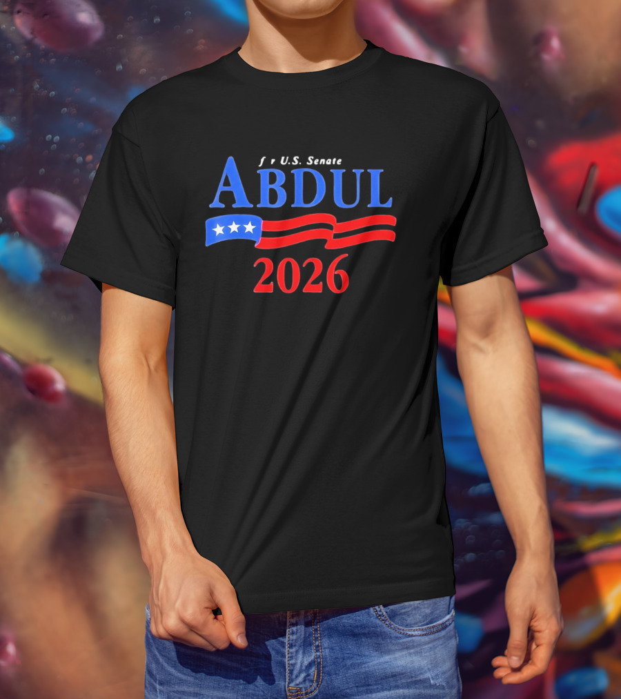 ABDUL 2026 US Senate Campaign Vintage Patriotic Stars And Stripes T-Shirt