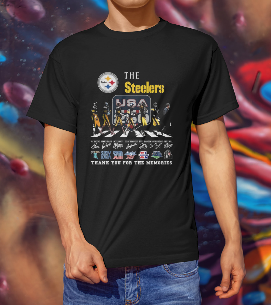 The Steelers Legends USA Super Bowl Thank You For The Memories T-Shirt