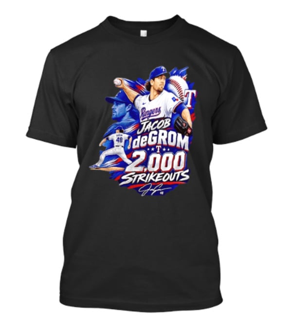 Jacob DeGrom 2 000 Career Strikeouts History Made T-Shirt