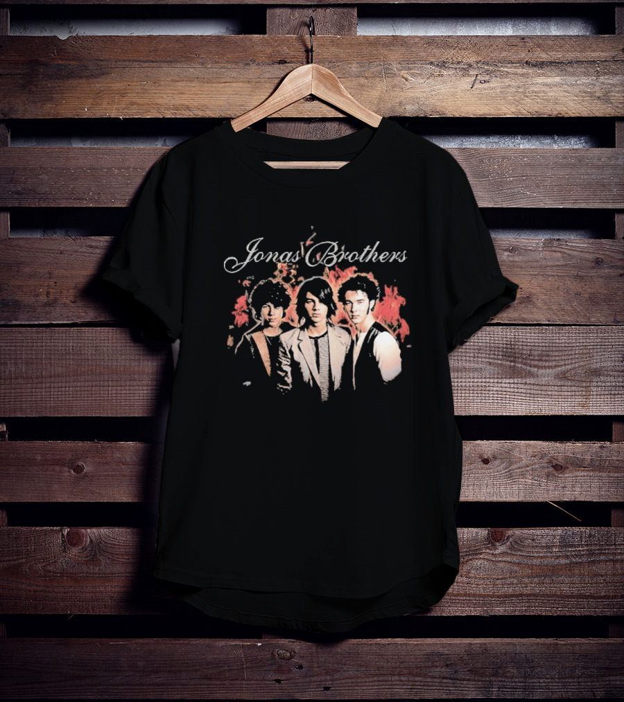 Jonas Brothers Burning Up All Over Again Tour 2026 Throwback Photo T-Shirt