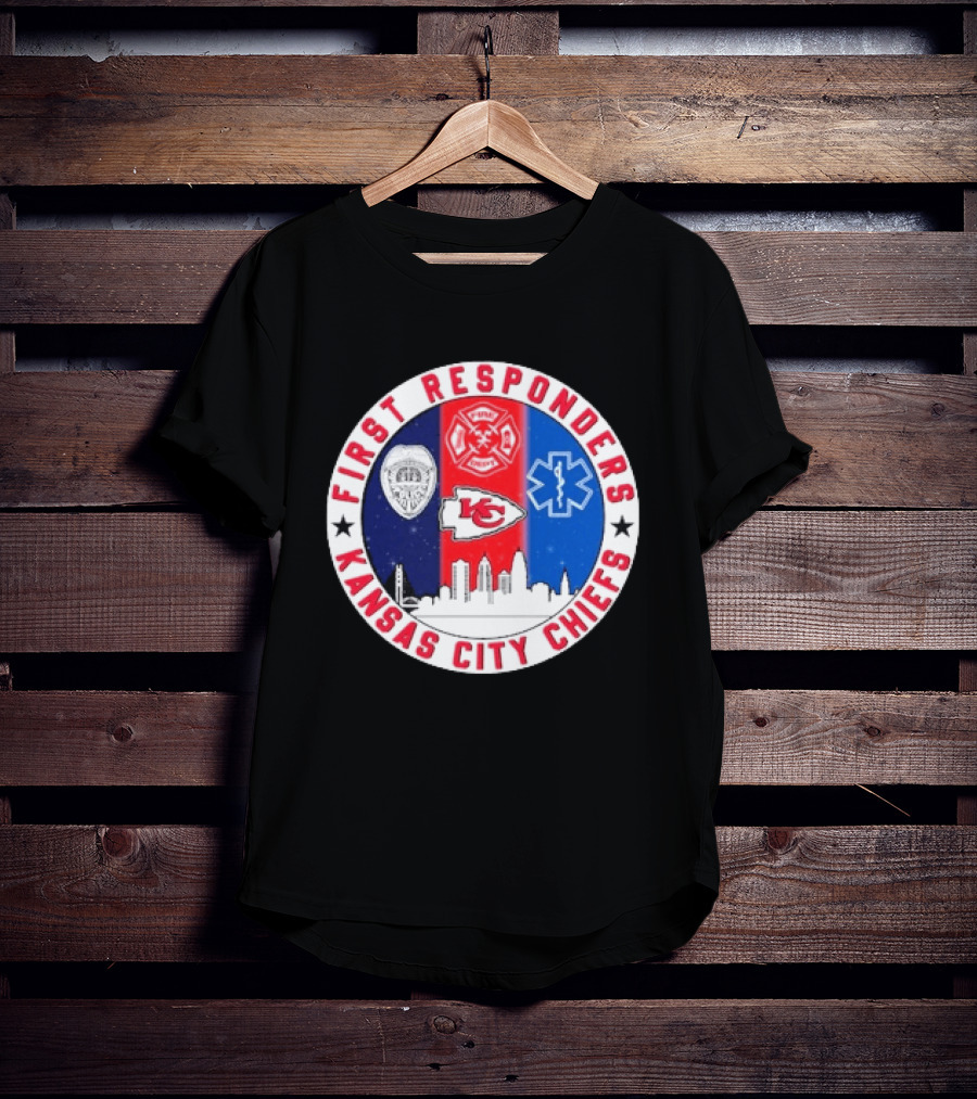 Kansas City Chiefs First Responders 9.11 Never Forget T-Shirt