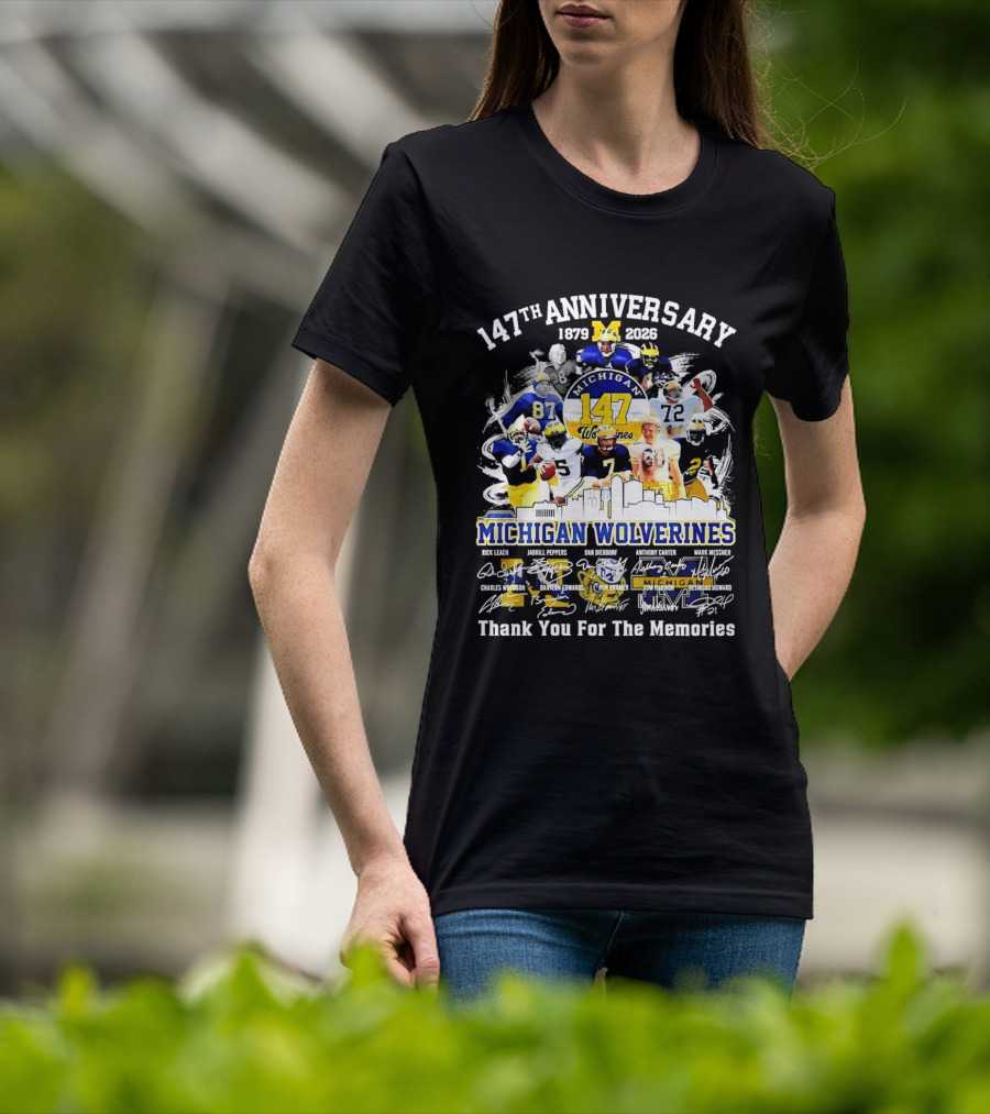 147th Anniversary 1879 2026 Michigan Wolverines Thank You For The Memories T-Shirt