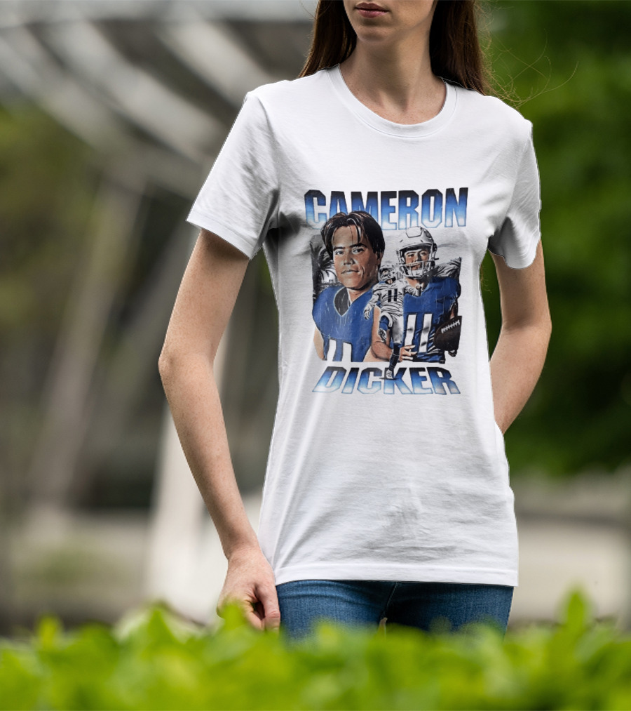 Cameron Dicker Football Palm Trees Player Portraits Kicking Bootleg T-Shirt