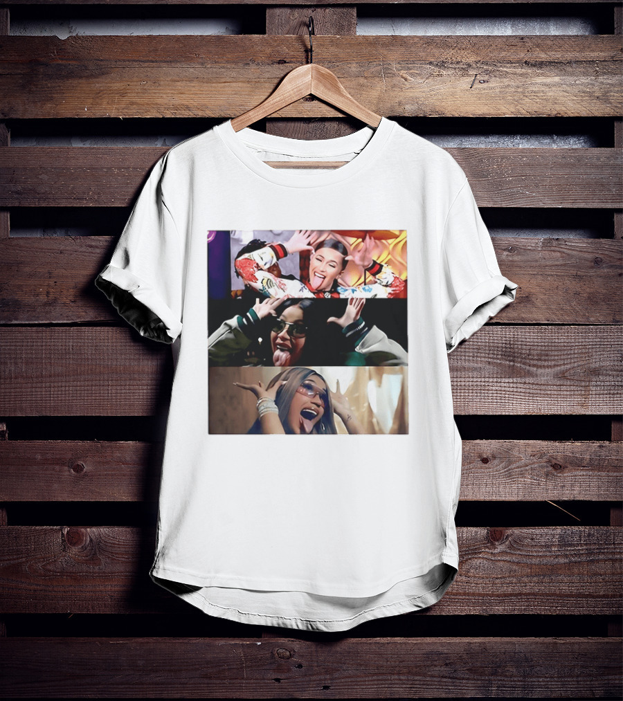 Cardi B Fun Iconic Expressions Collage T-Shirt