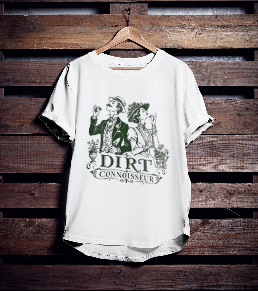 Victorian Couple Dirt Connoisseur Gardening T-Shirt