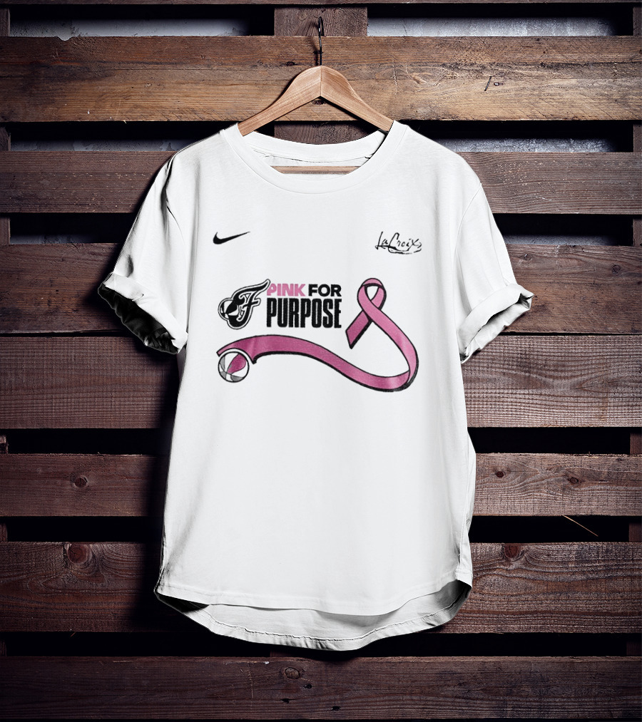 Nike LaCroix Indiana Fever Pink Ribbon Pink For Purpose T-Shirt