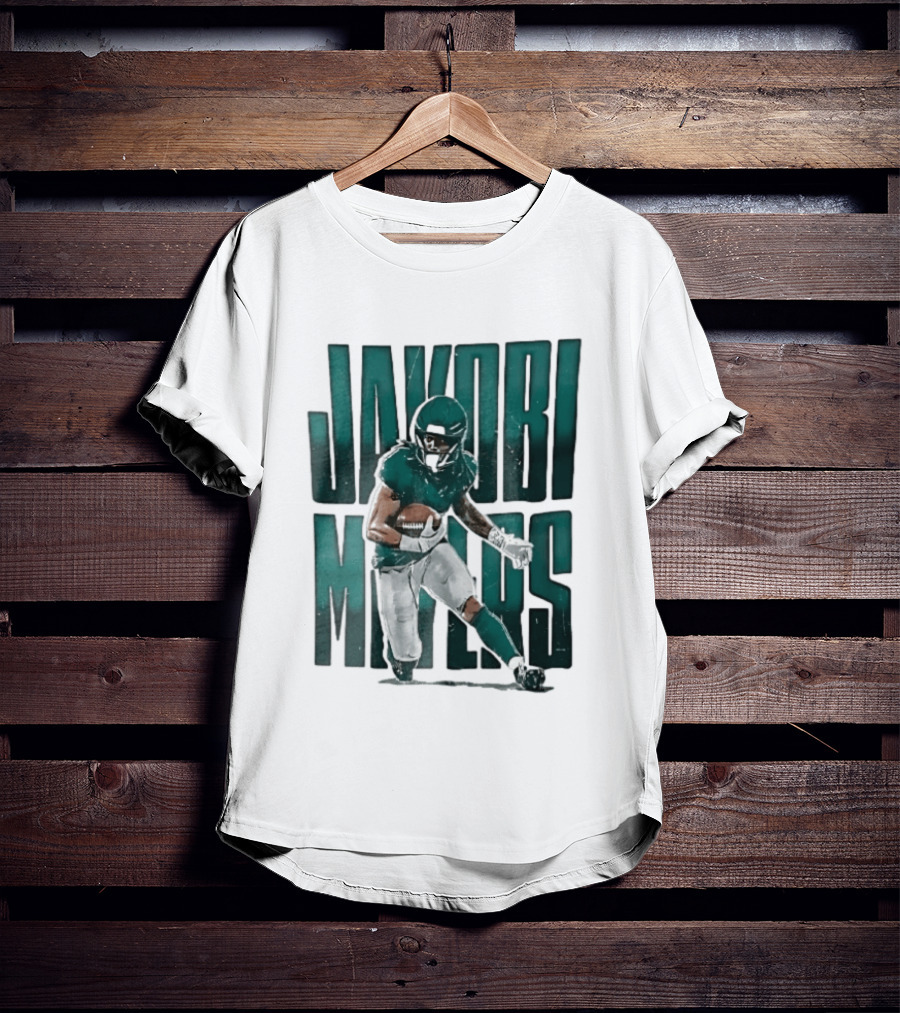 Jakobi Meyers Football Player Carrying Ball Distressed T-Shirt