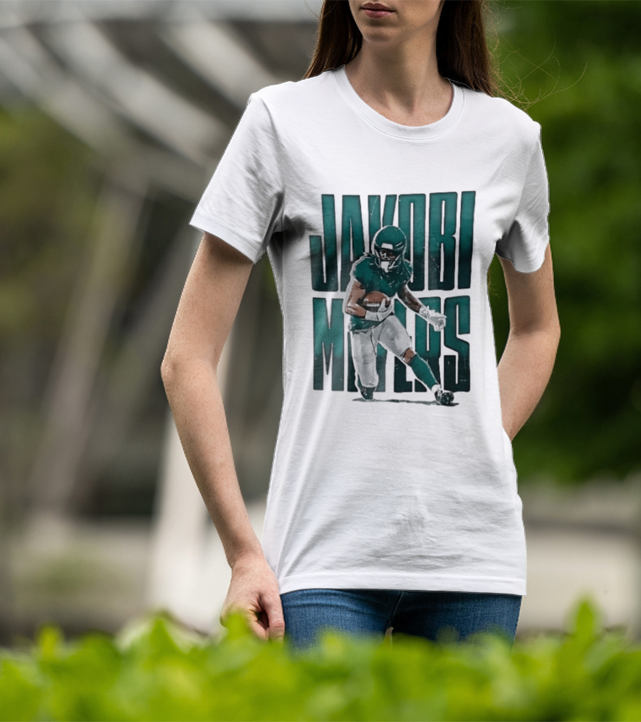 Jakobi Meyers Football Player Carrying Ball Distressed T-Shirt