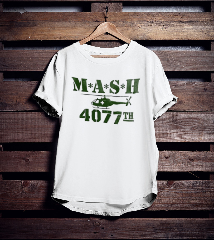MASH 4077th Helicopter Classic TV Series Military T-Shirt