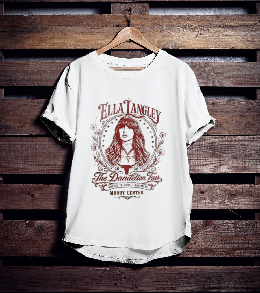 Ella Langley The Dandelion Tour August 13 2026 Austin Tx Moody Center T-Shirt