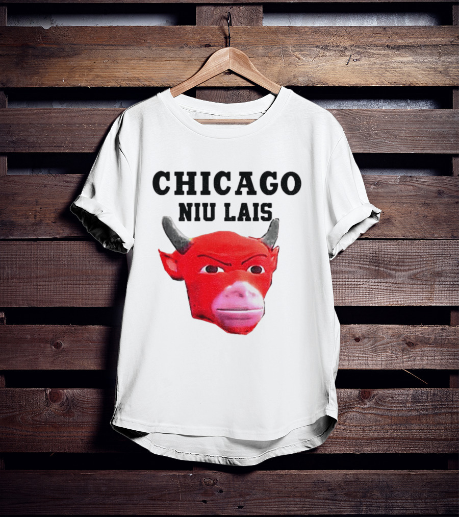 Chicago Bulls Niu Lais Red Bull Head T-Shirt
