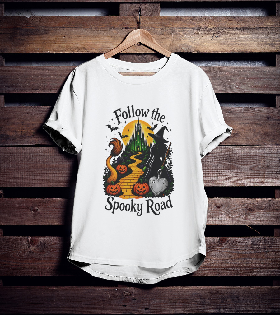 Follow The Spooky Road Wizard Of Oz Halloween Witch 2026 T-Shirt